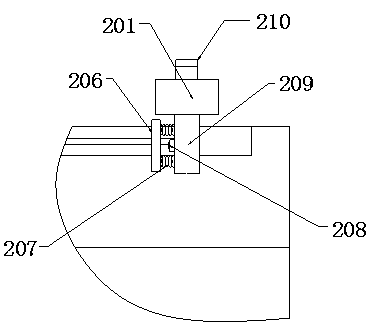 A quick clamping device in a new energy vehicle motor test system