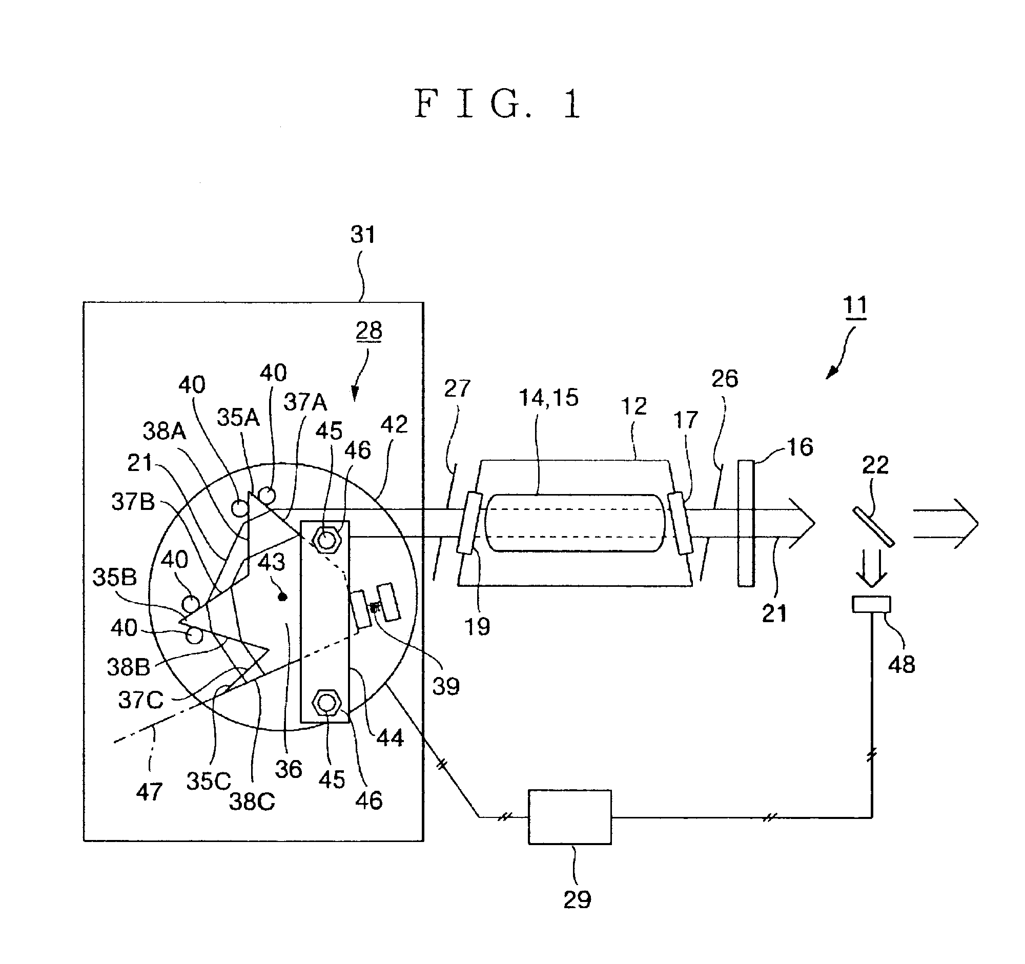 Prism unit and laser device