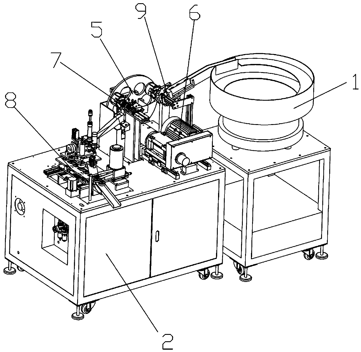 Automatic machining device for round metal cover