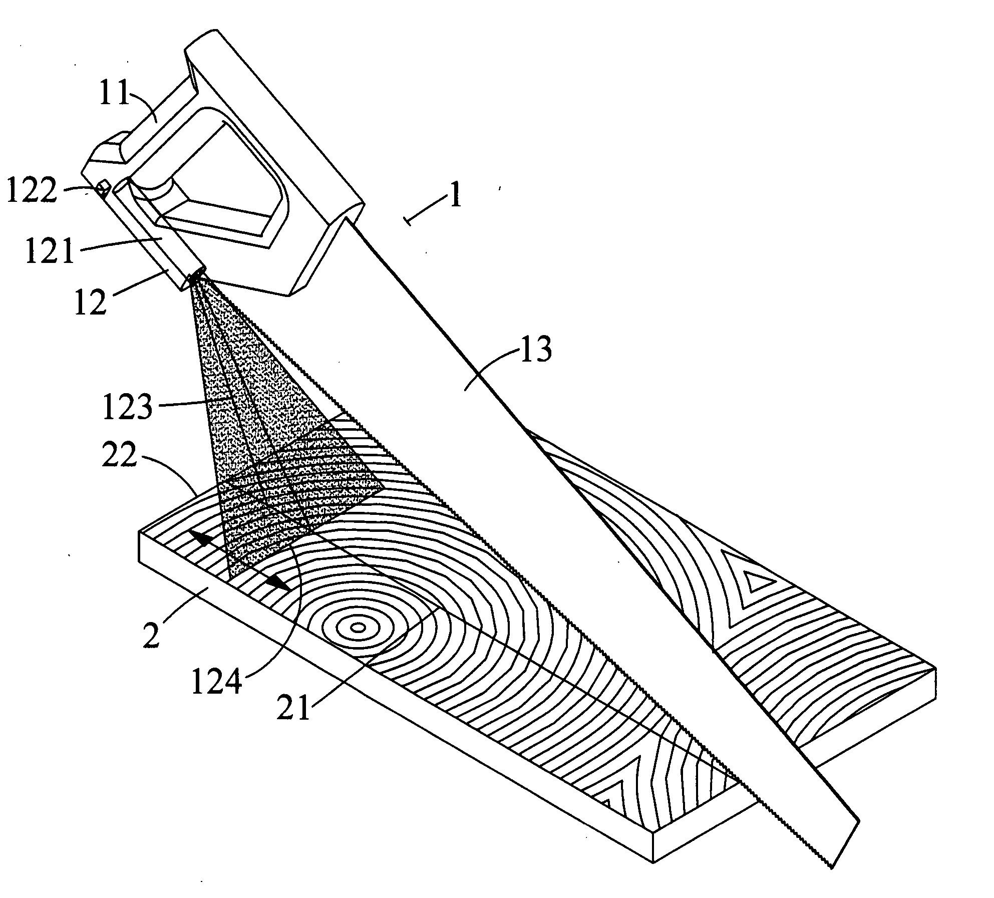 Handsaw having sawing guide function