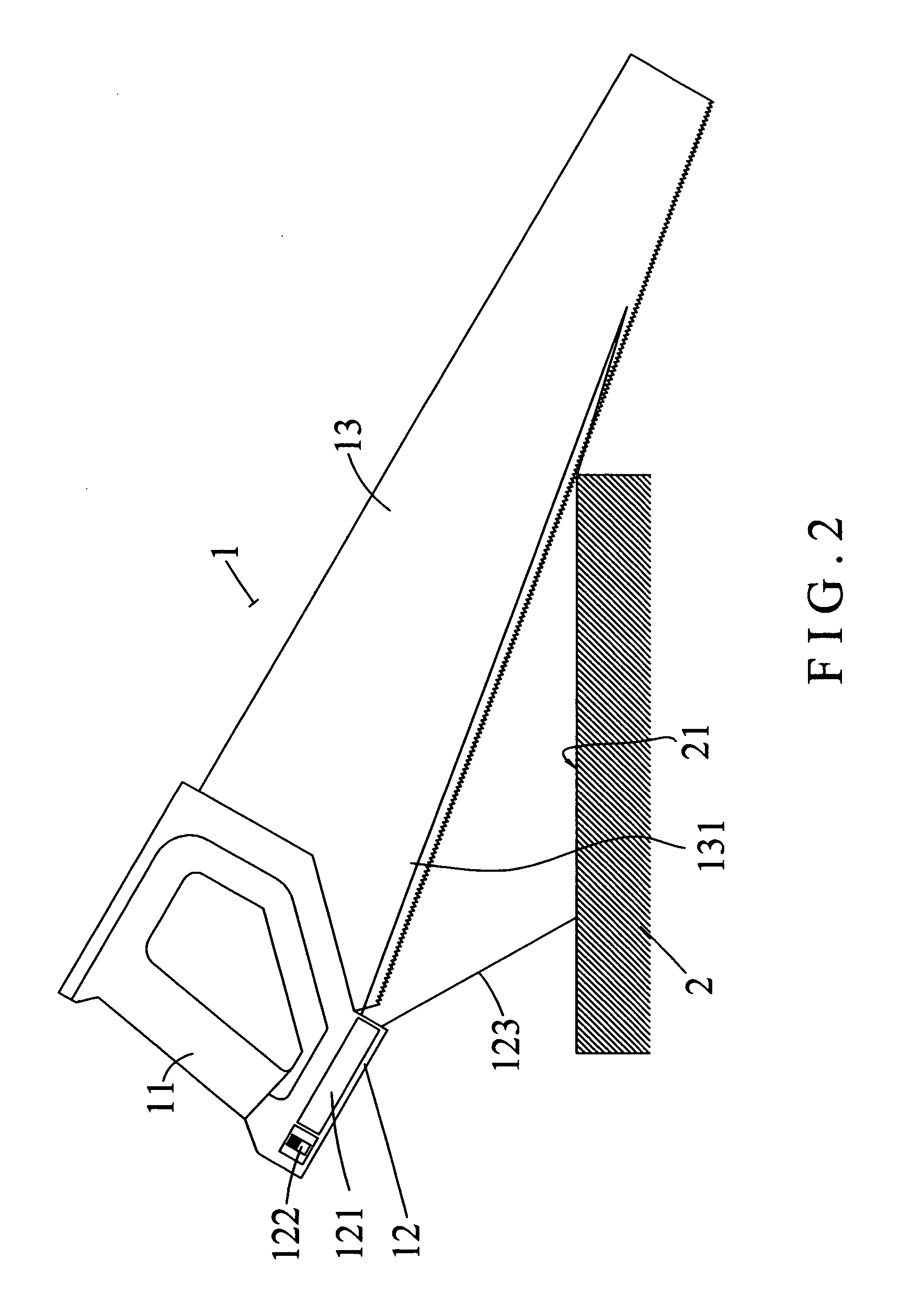 Handsaw having sawing guide function