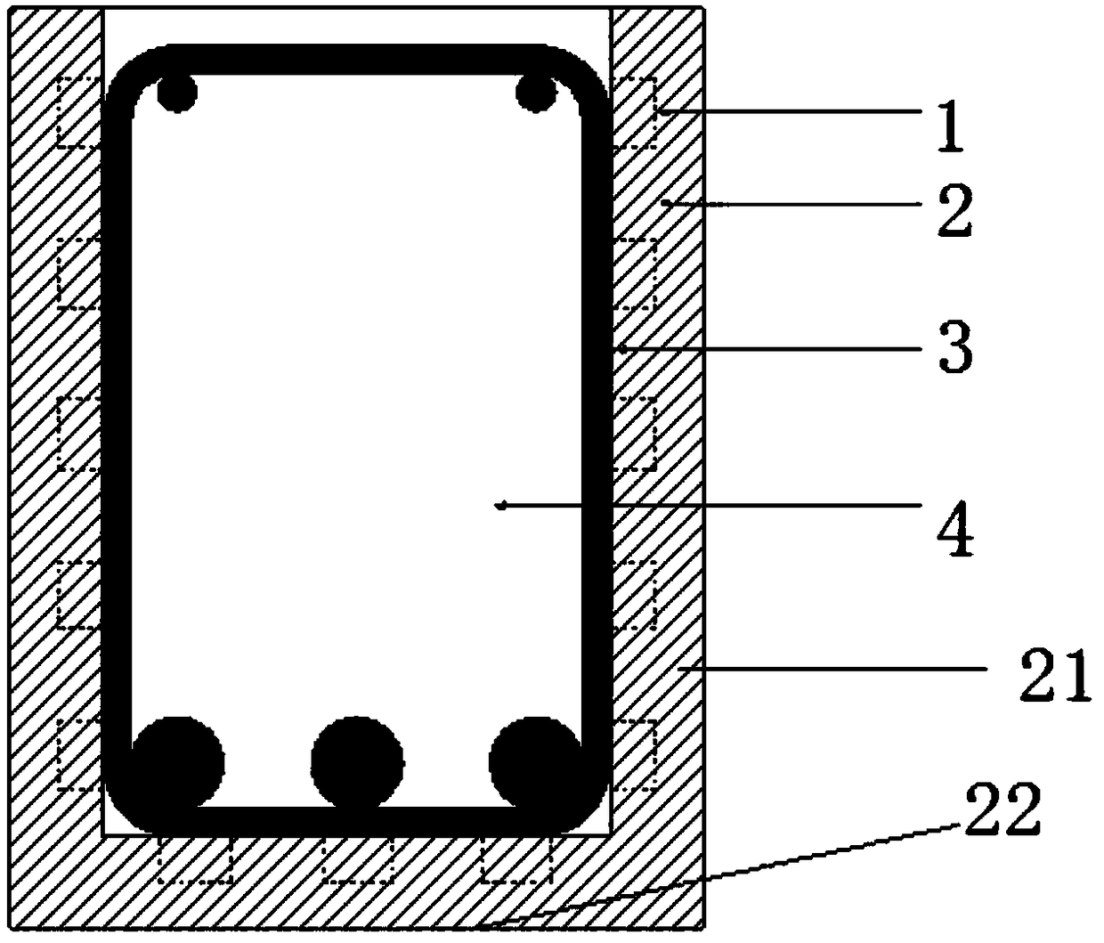 Permanent formwork and reinforced concrete beam structure composed of same, and method