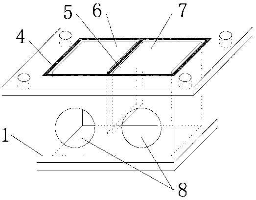 Double-chamber and double-window electrolytic tank for electrochemically preparing gases