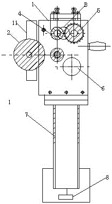 Tread winding machine rolling mechanism