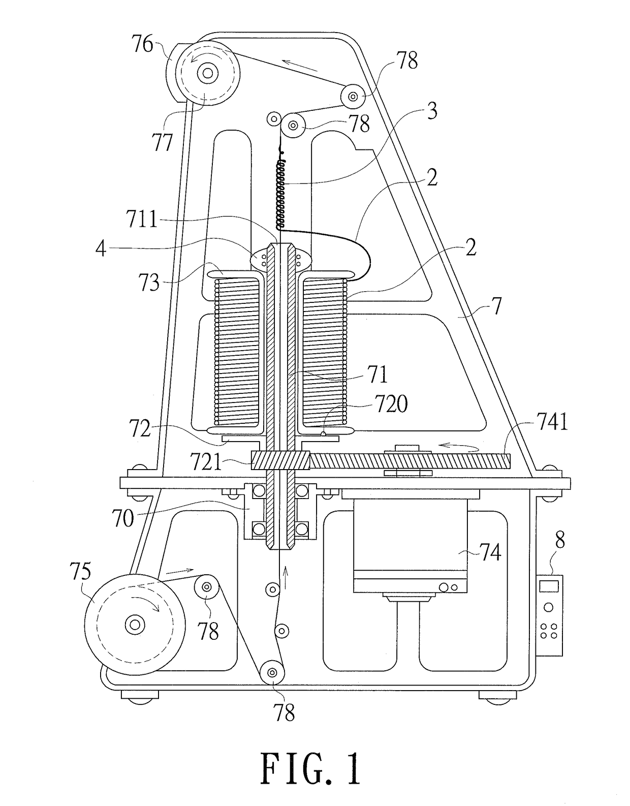 Fabric containing a conductive yarn and apparatus for making the same