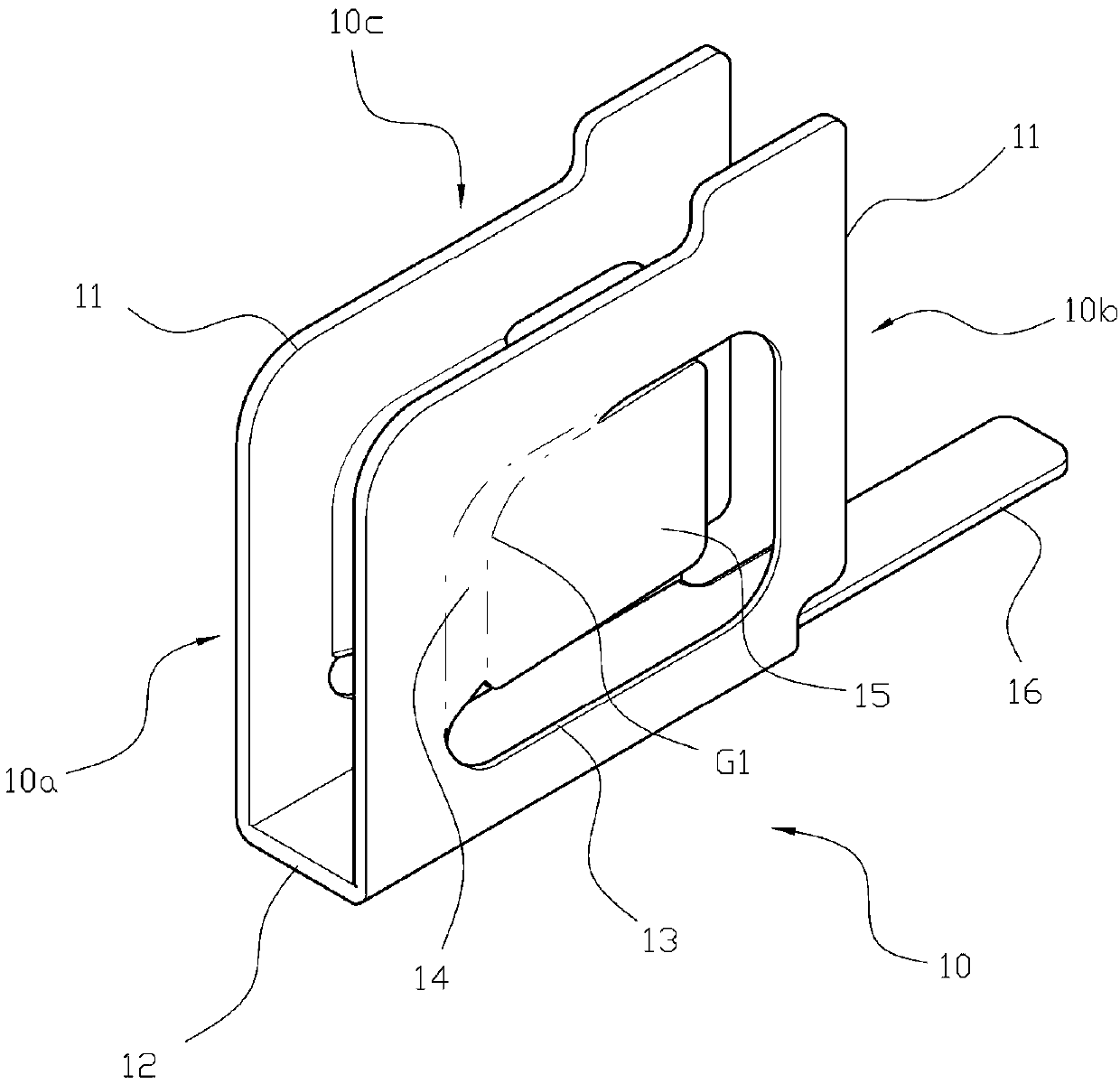 Terminal structure of guillotine-type connector