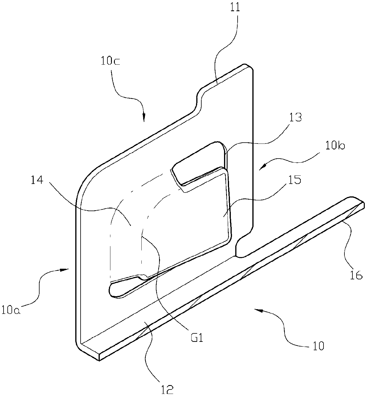 Terminal structure of guillotine-type connector