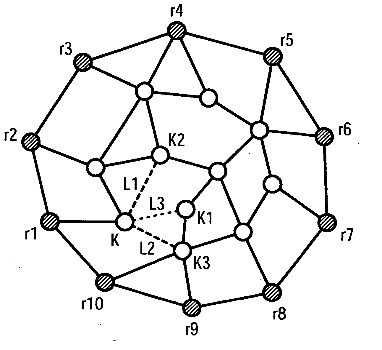 Access control for a packet-oriented network, taking into account resilience requirements