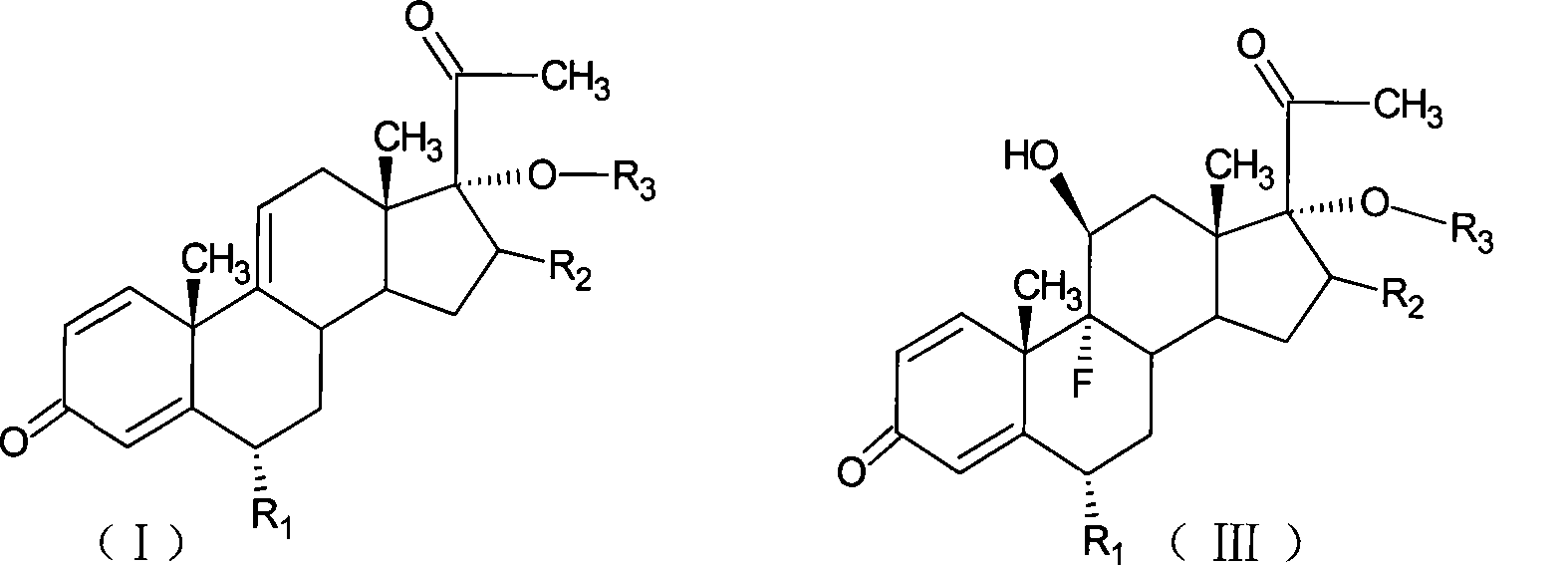 Preparation of fluorometholone and derivatives thereof