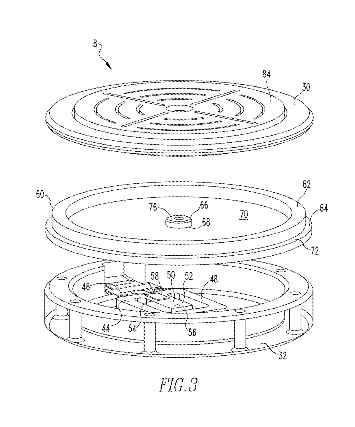 Furniture-integrated monitoring system and load cell for same