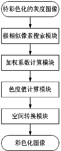 Gray level image colorizing method and device