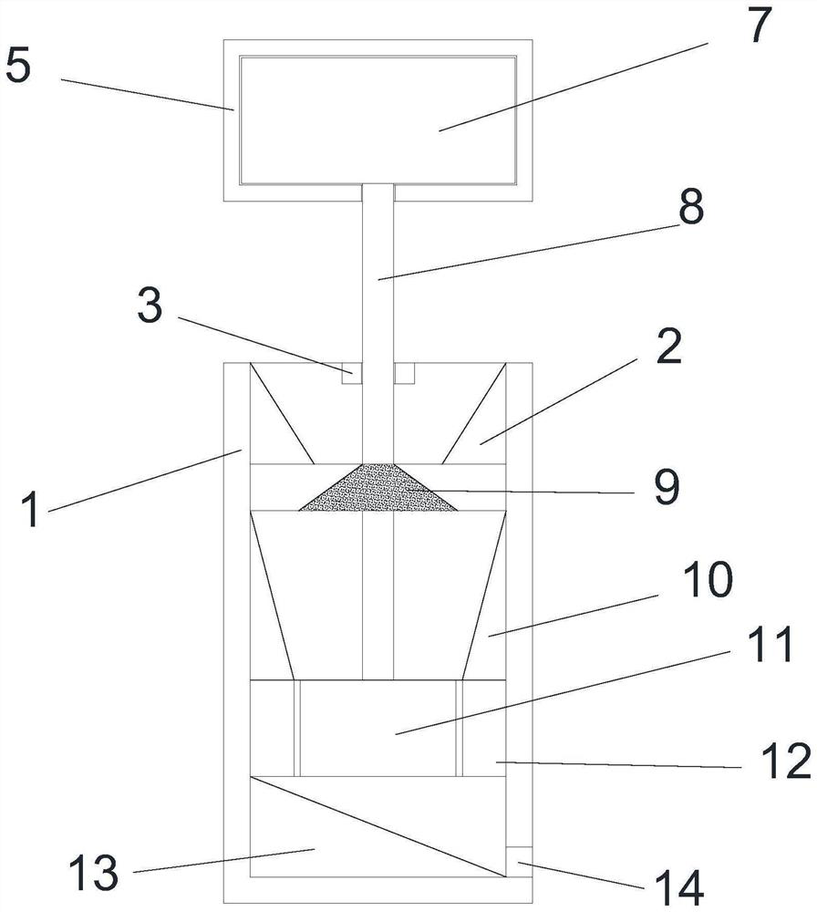 A raw material crushing device used in organic fertilizer processing