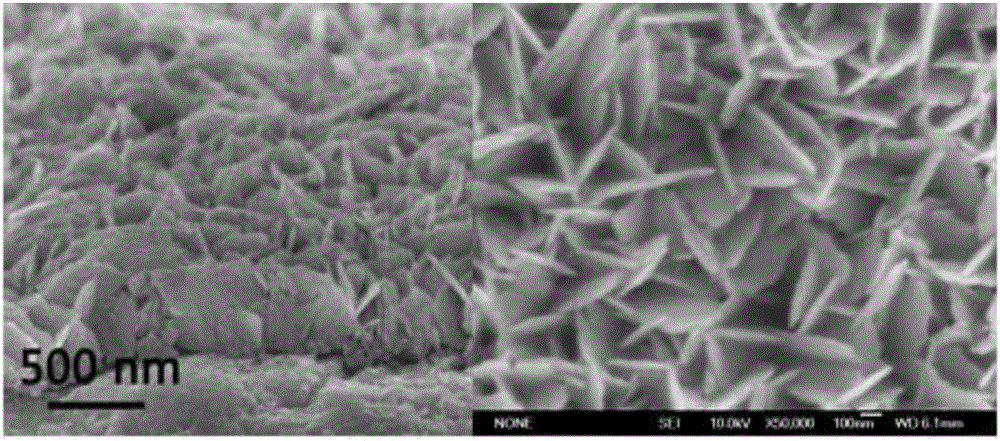 Flexible thin film electrode material and preparation method thereof