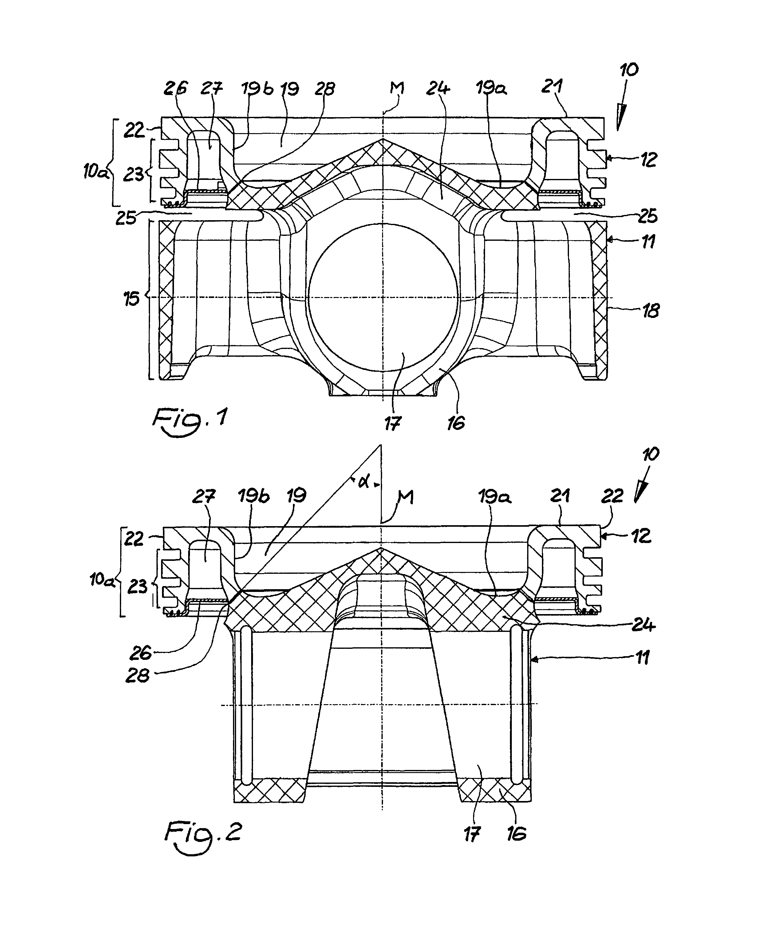 Piston for an internal combustion engine and method for its production