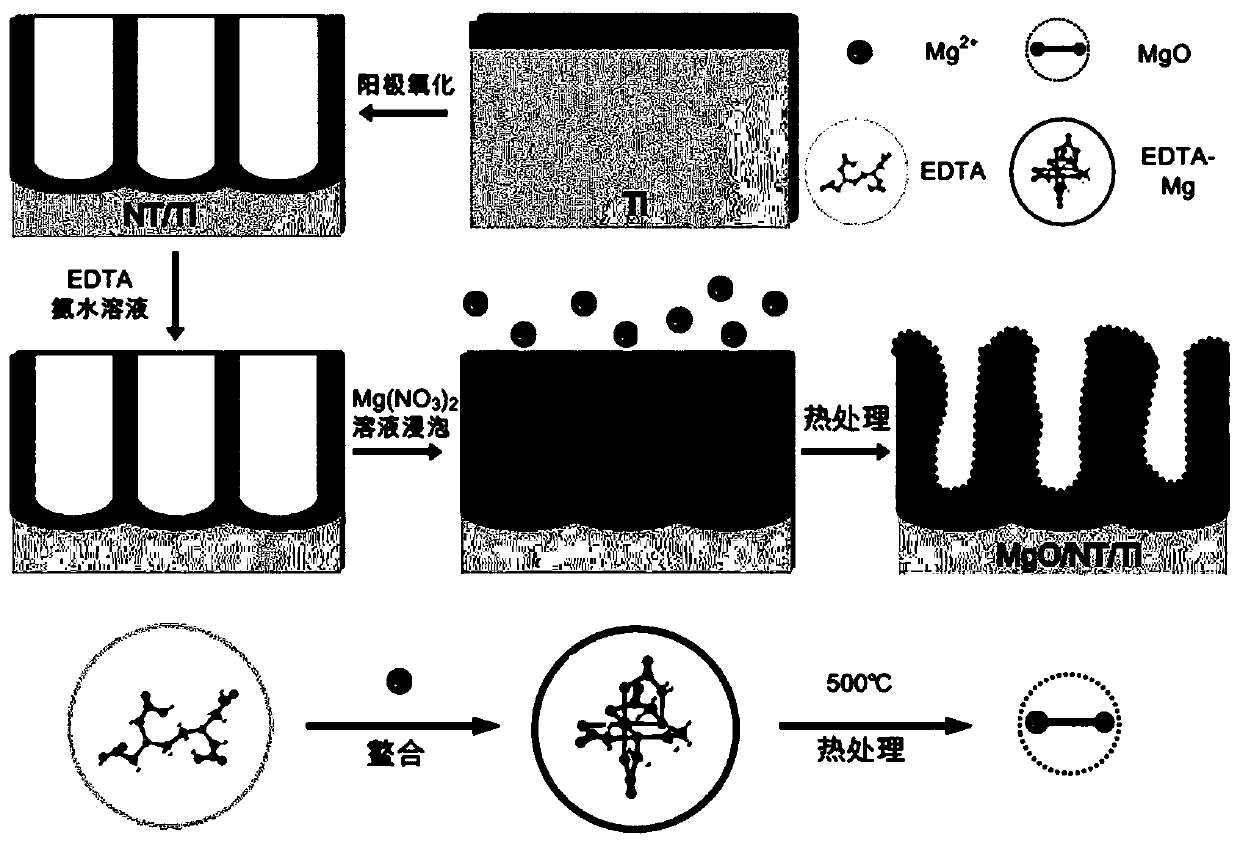 A kind of preparation method of dental implant and its weakly alkaline nanometer surface