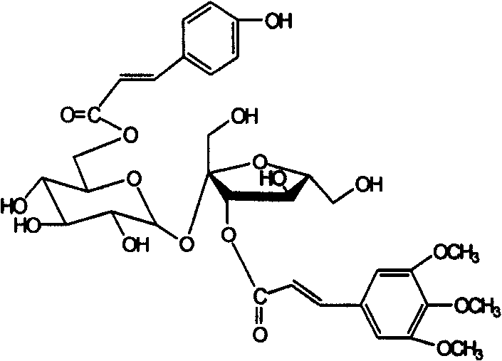 Application of sibiricose A1, sibiricose A5 and tenuifoliside A in preparing tristimania treating products