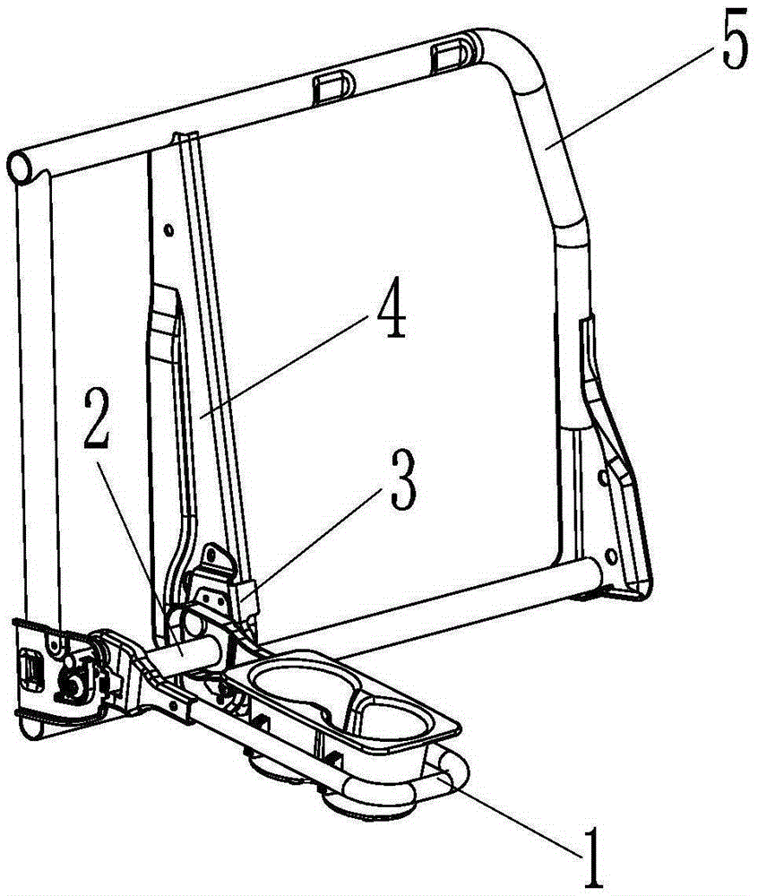 Automobile seat backrest with middle armrest