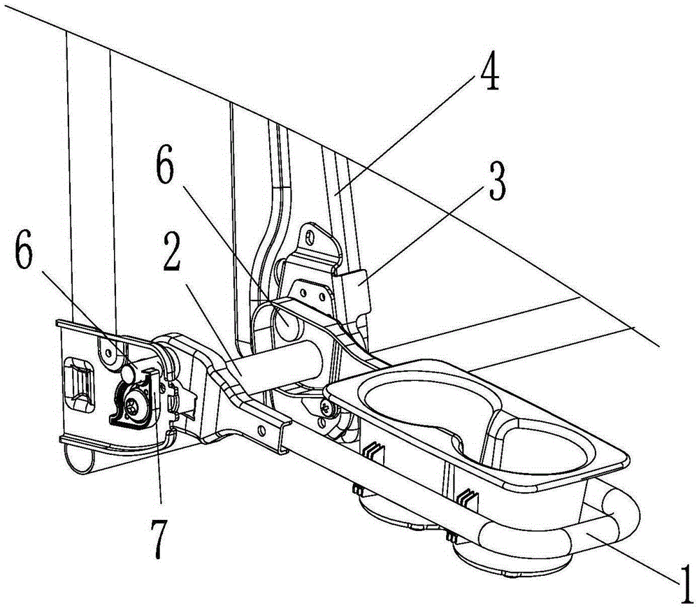 Automobile seat backrest with middle armrest