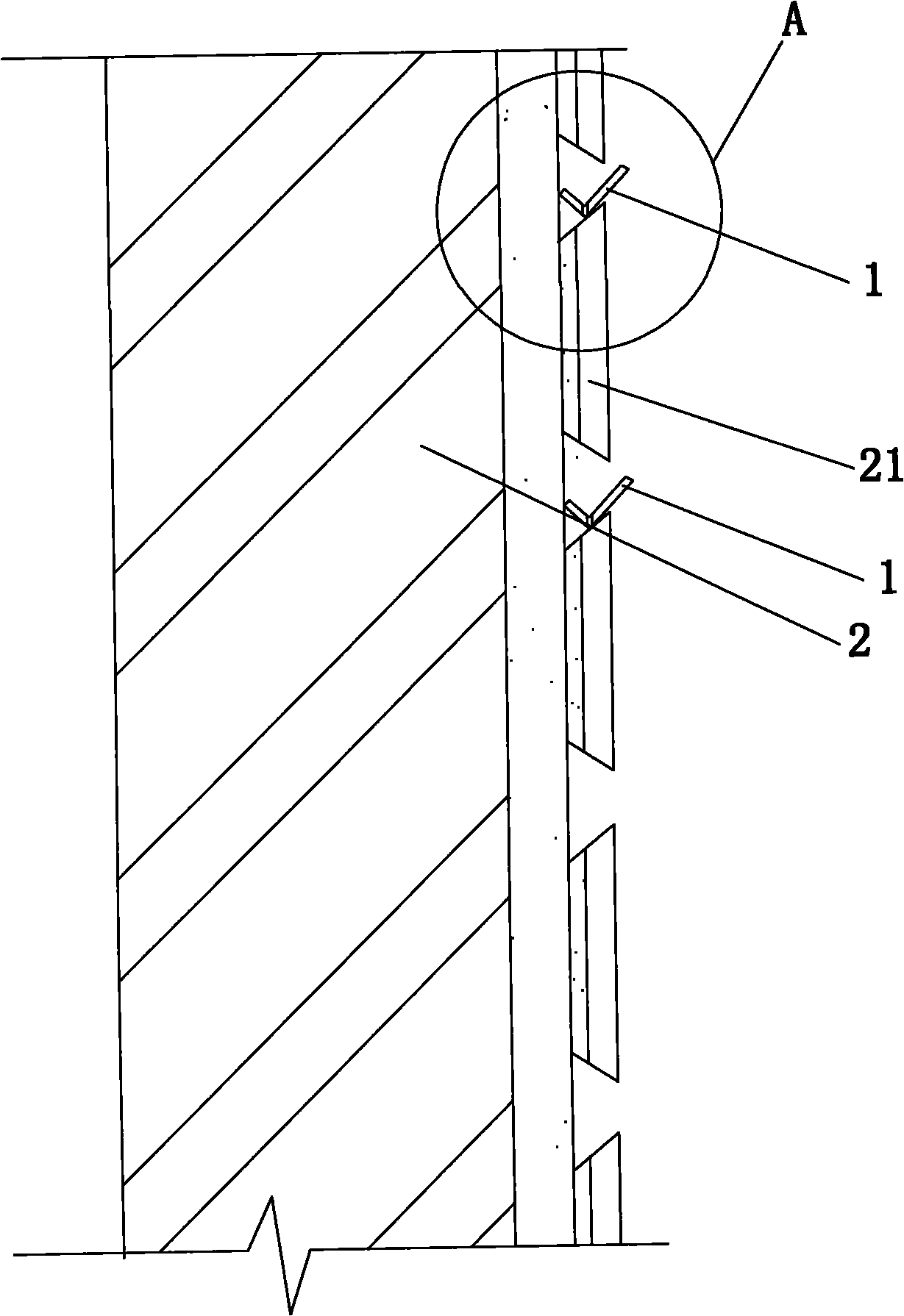 Method and water chutes for adjusting water-wet distribution of water-storage type evaporative cooling wall