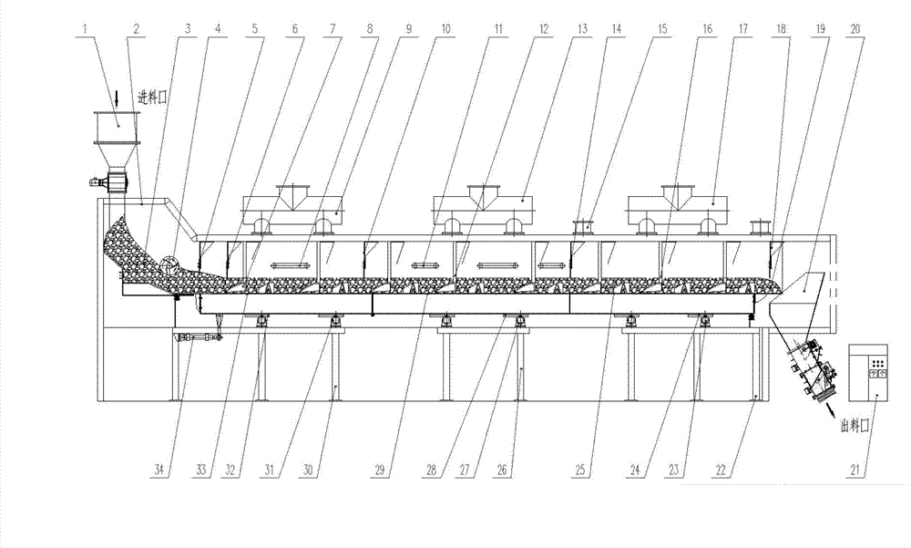 Small-size oil shale dry distillation system heated based on heat accumulation type gas radiation pipe