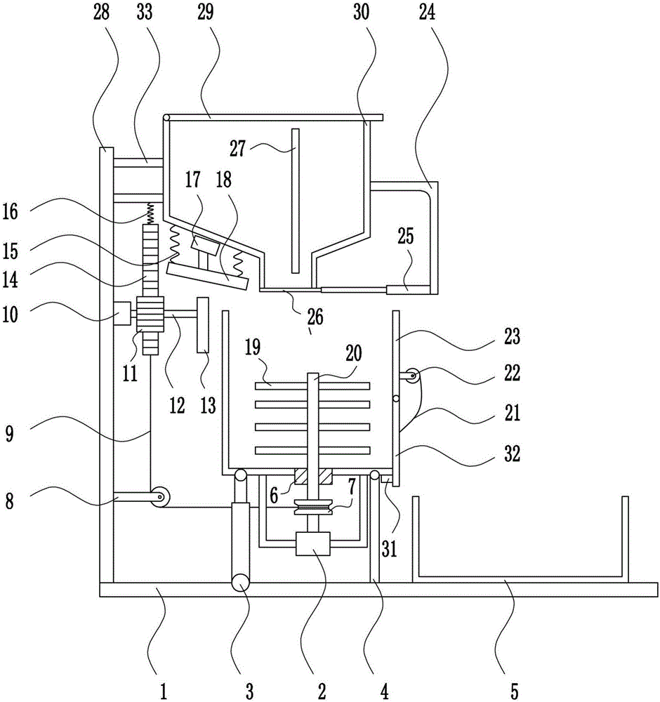 Feed mixing device used in animal husbandry