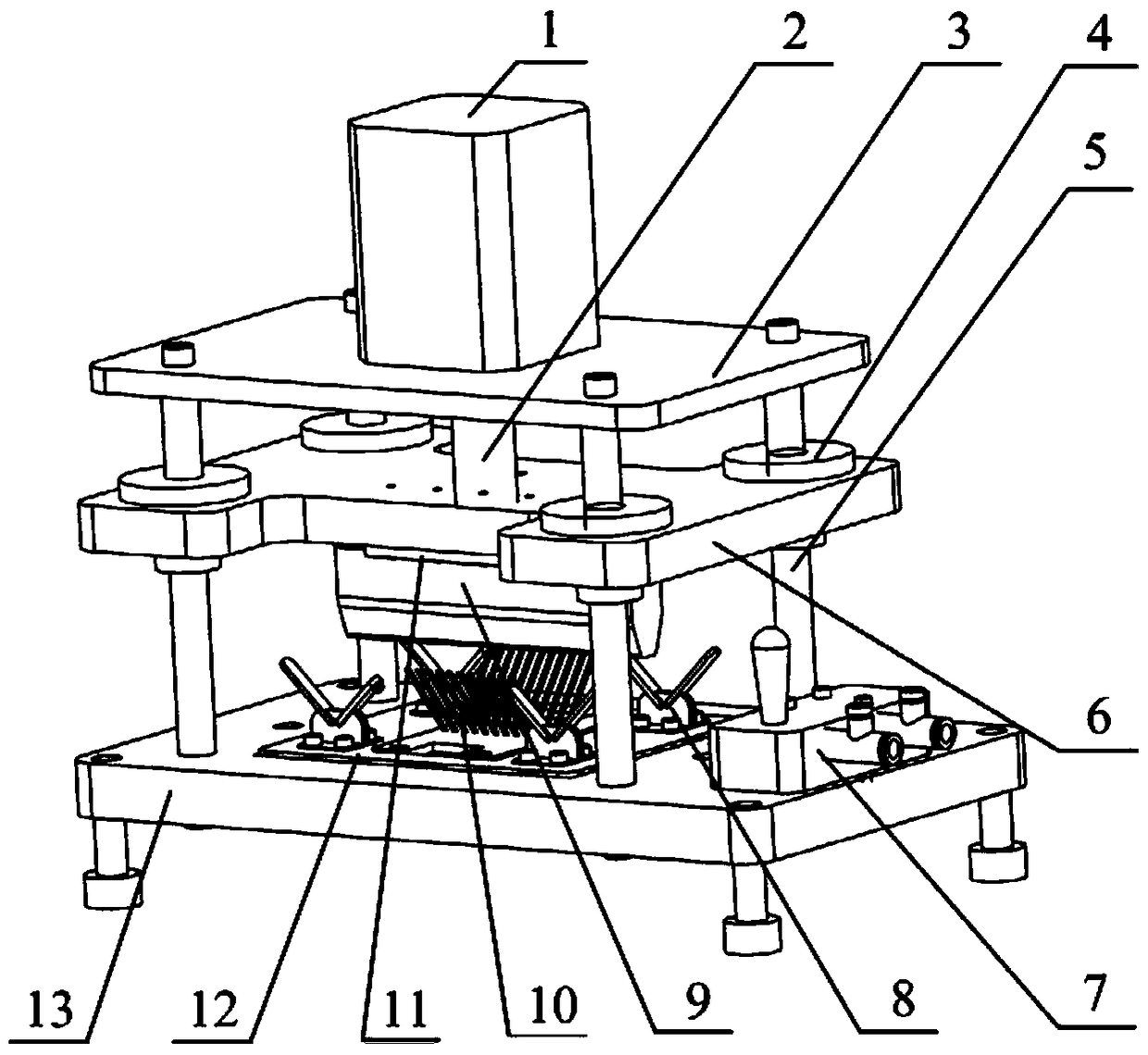 A wind power slip ring brush assembly integral forming device