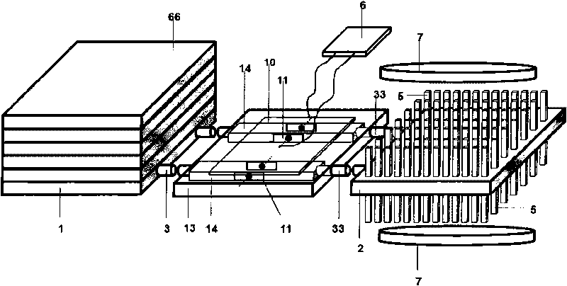 Liquid metal-cooling cascading semiconductor thermoelectric power generation device