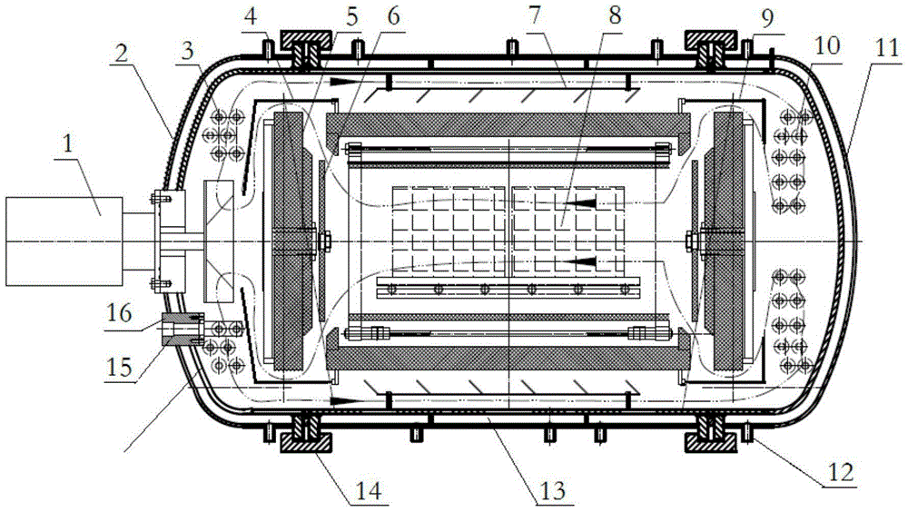 Pressure sintering furnace with rapid cooling function