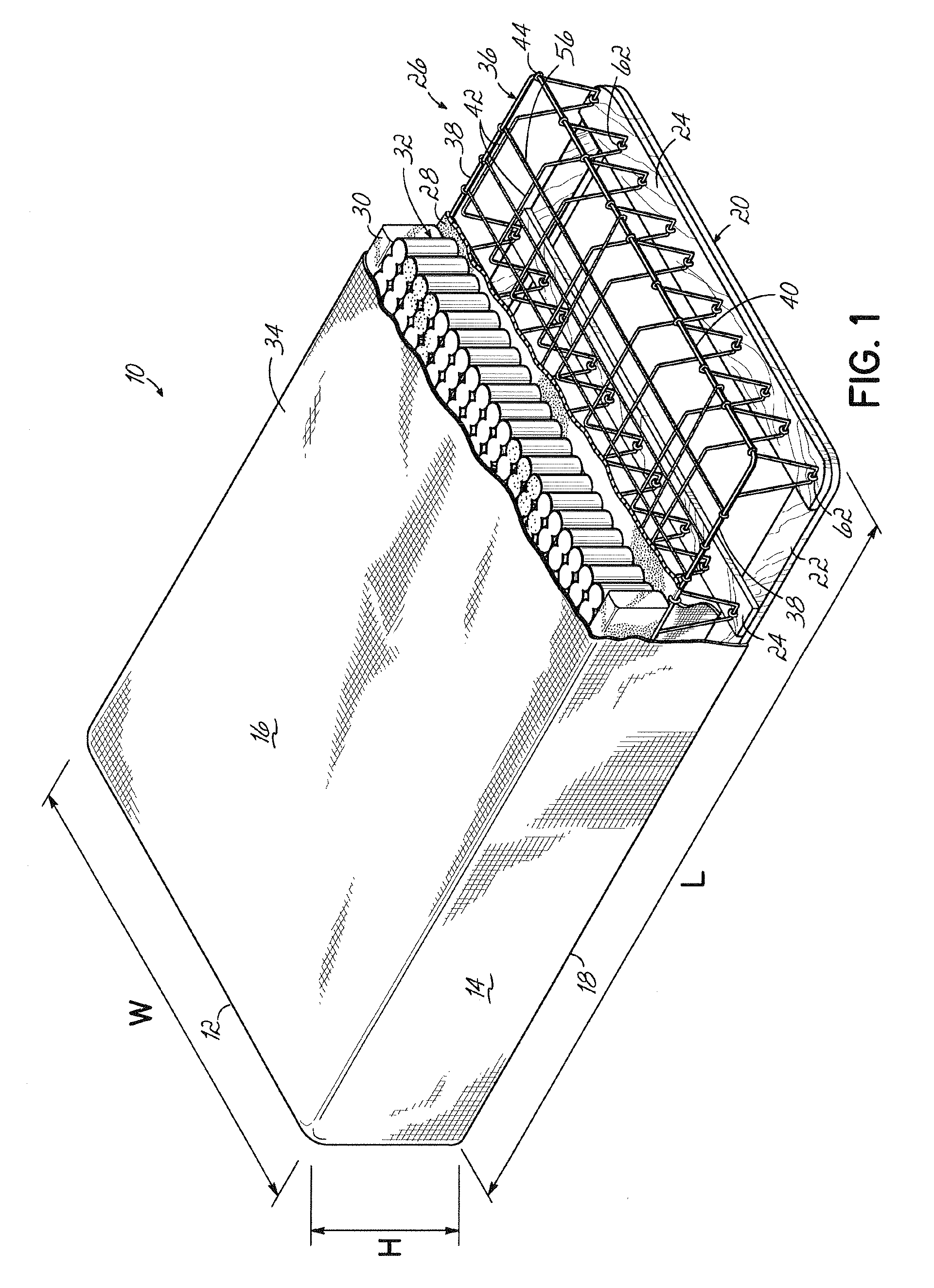 Stackable bedding foundation having pocketed topper