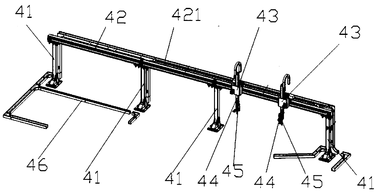 Wire clamp assembling system of catenary suspension string