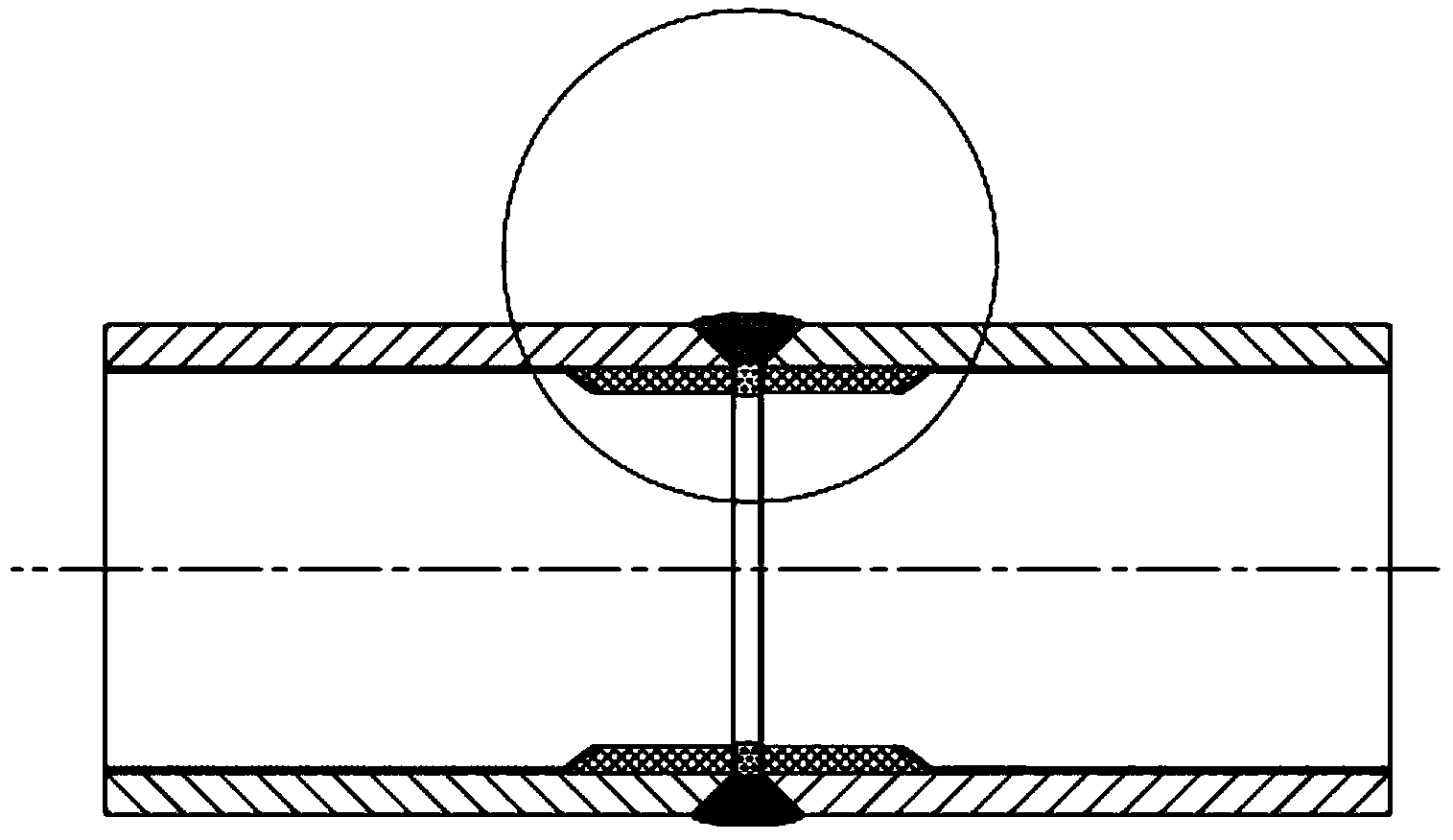 Tungsten alloy plated pipeline welding port connecting method