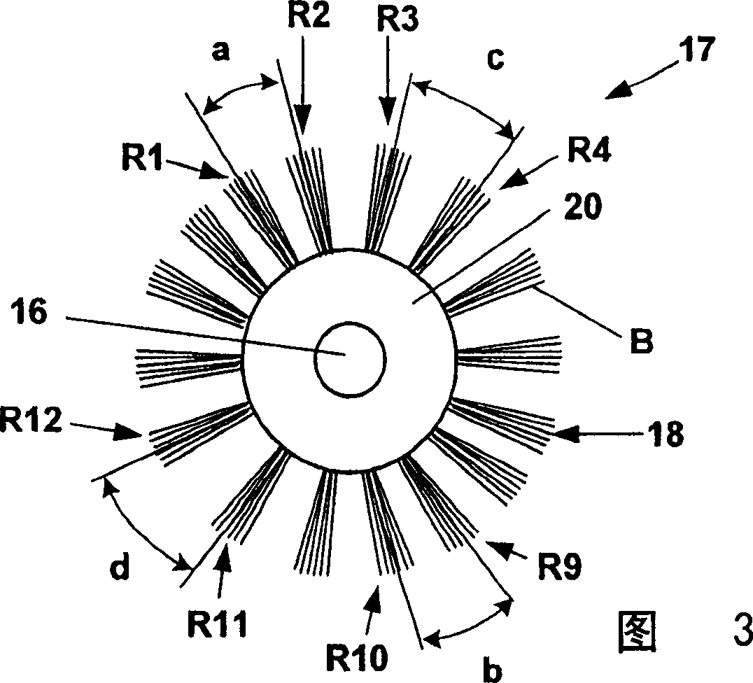 Device for cleaning a combing segment in a combing machine