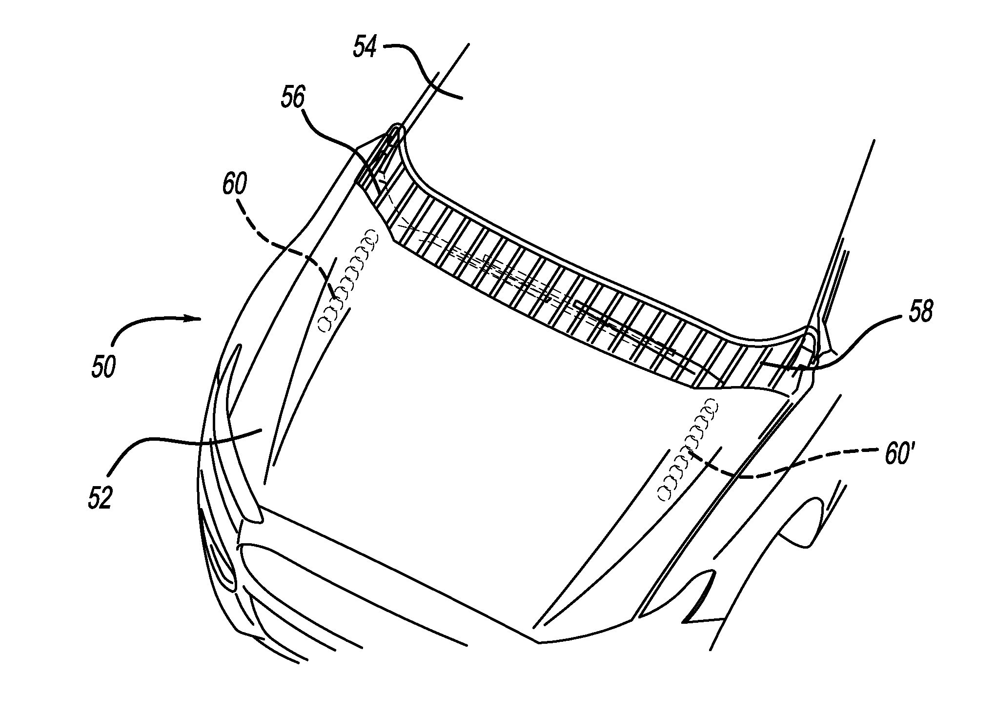 Deployable vehicle hood extender for pedestrian protection