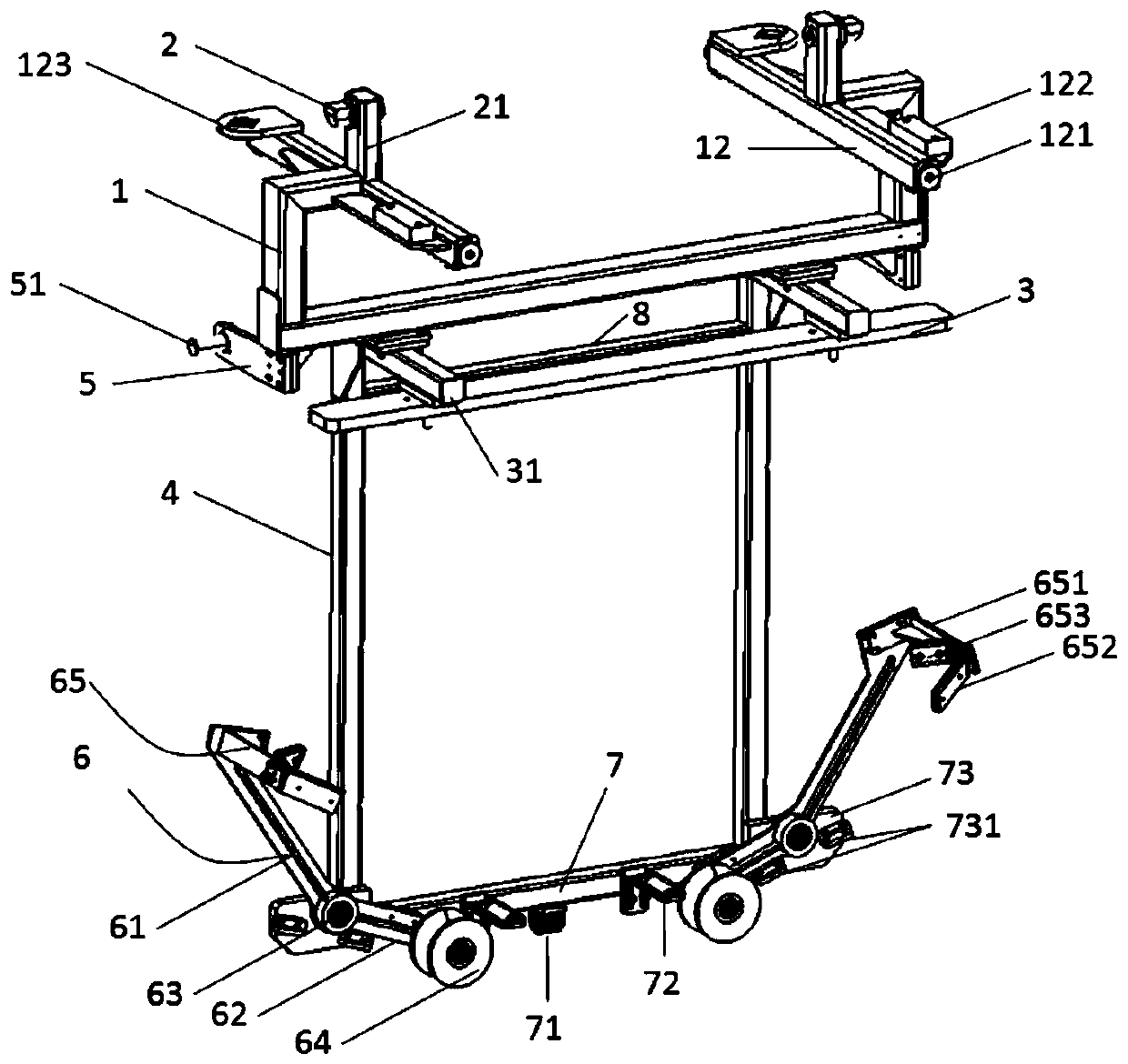 Automatic clamping sling for engine cover