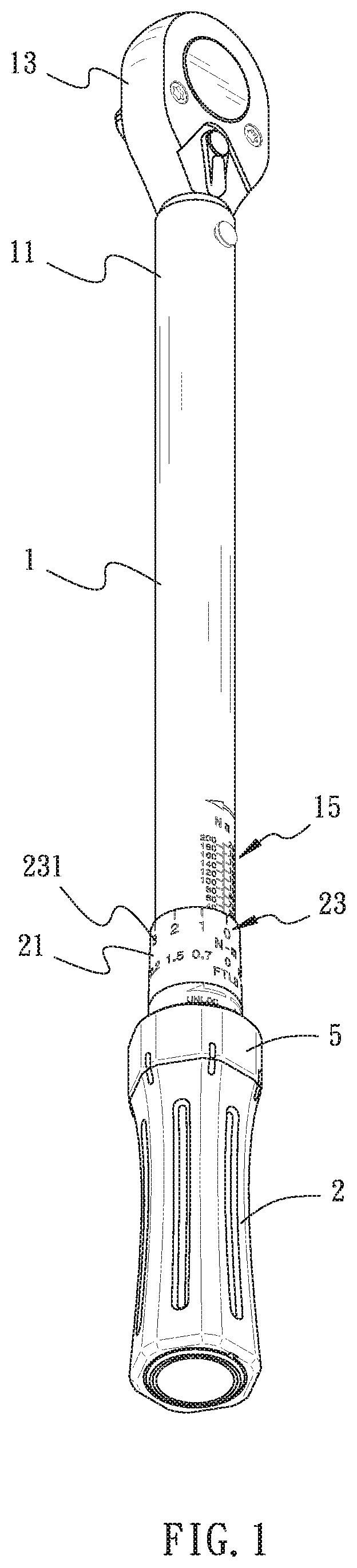 Lockable torque wrench with adjustment indication