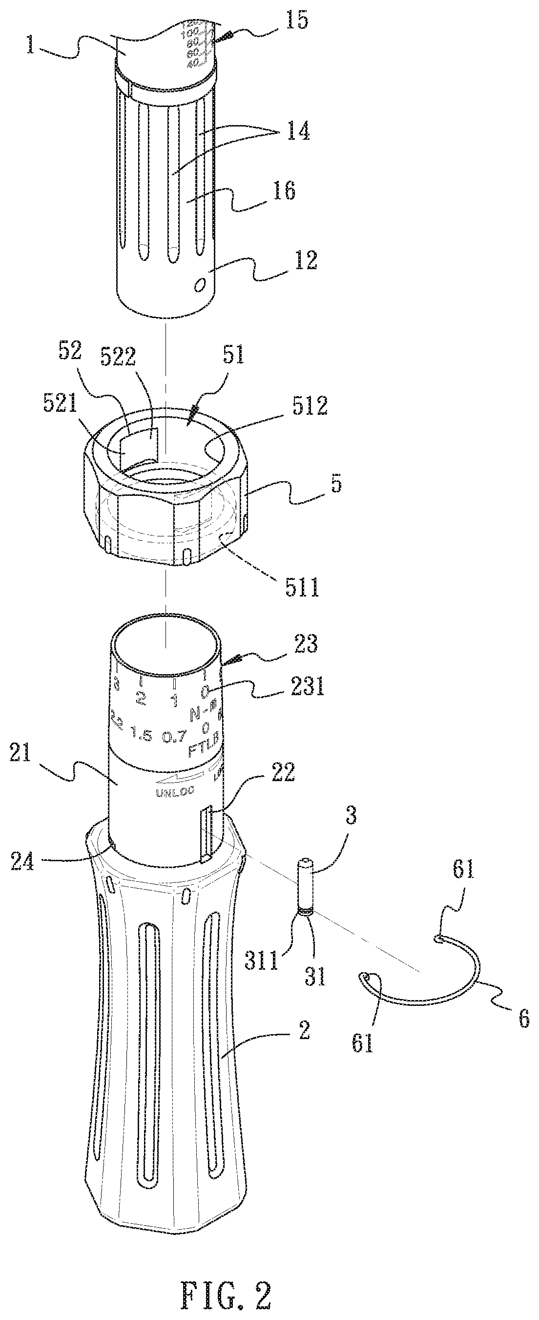 Lockable torque wrench with adjustment indication