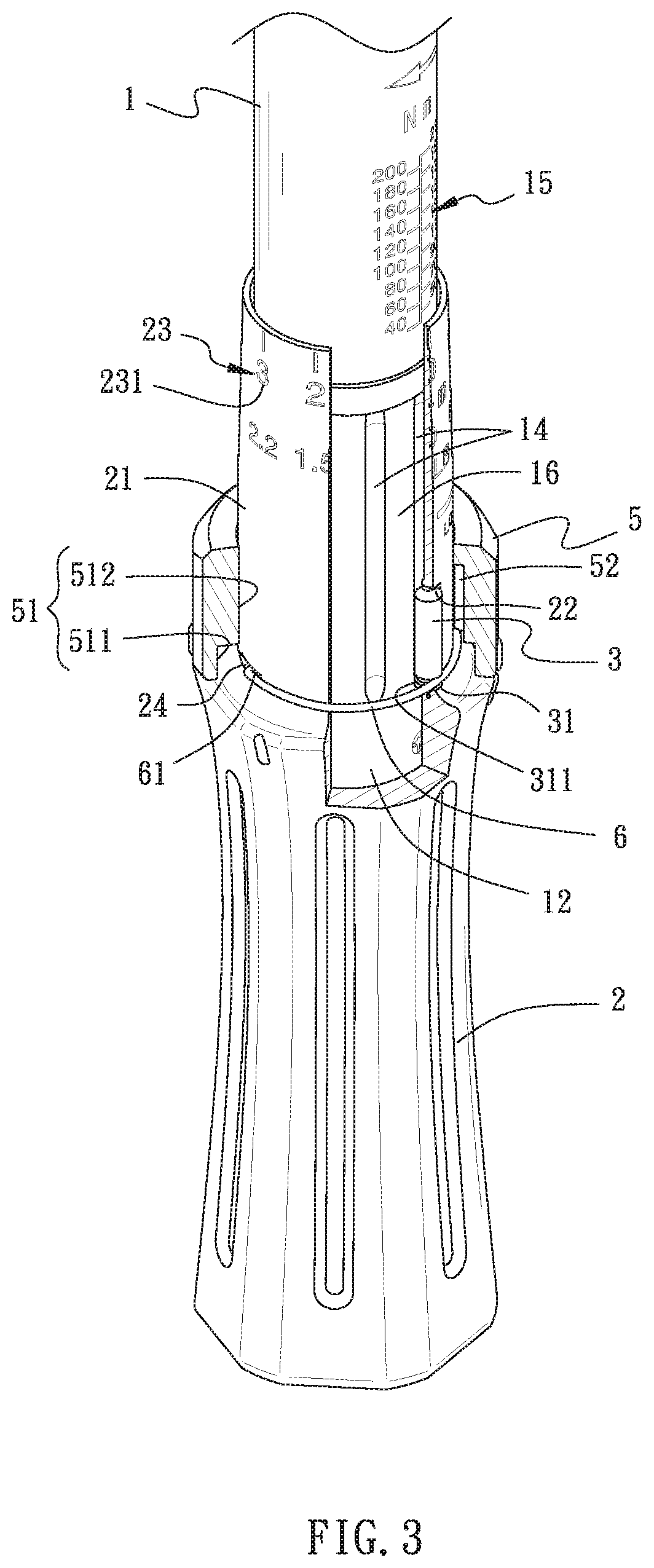 Lockable torque wrench with adjustment indication