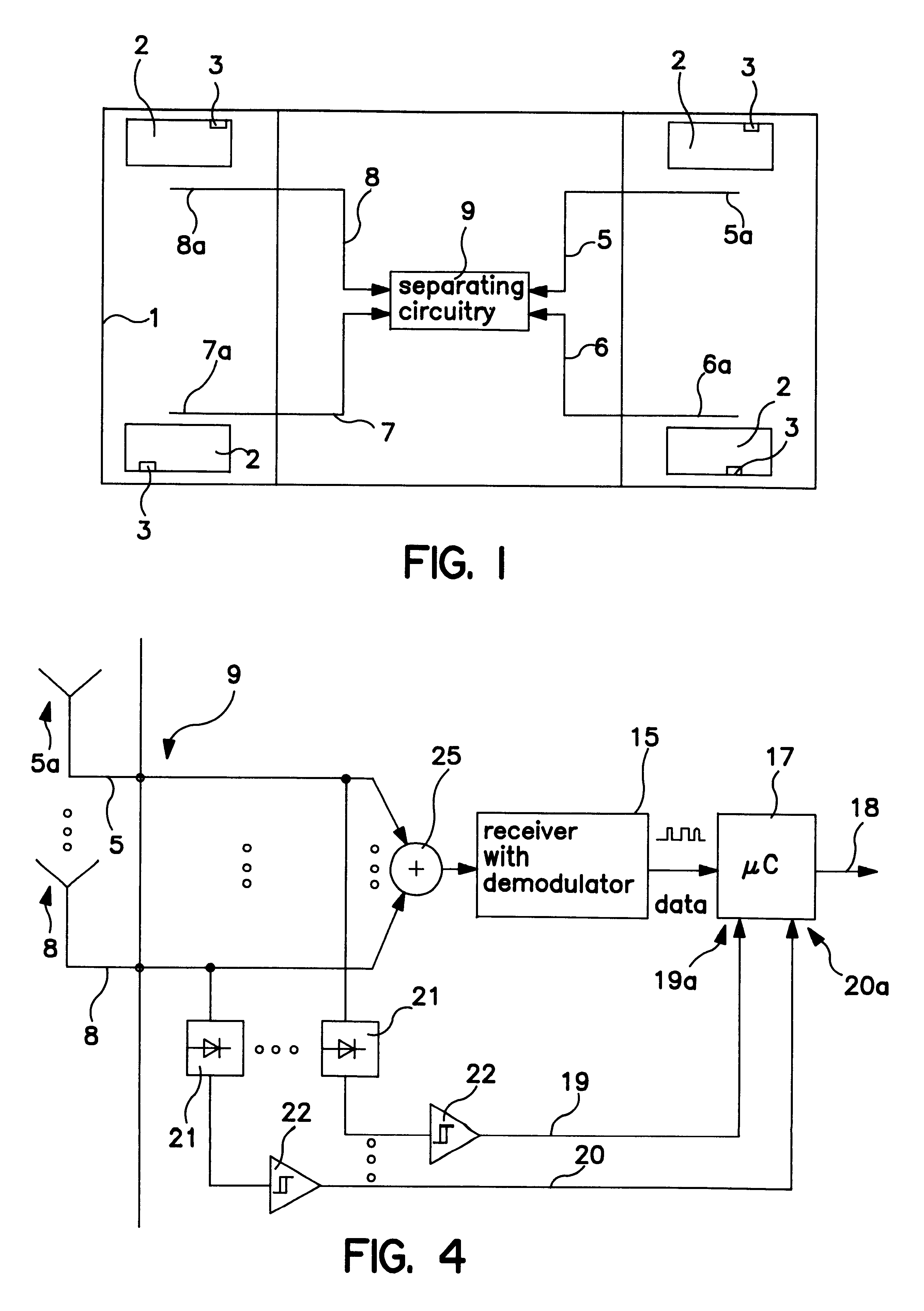 Device fitted on vehicles for monitoring tyre pressure