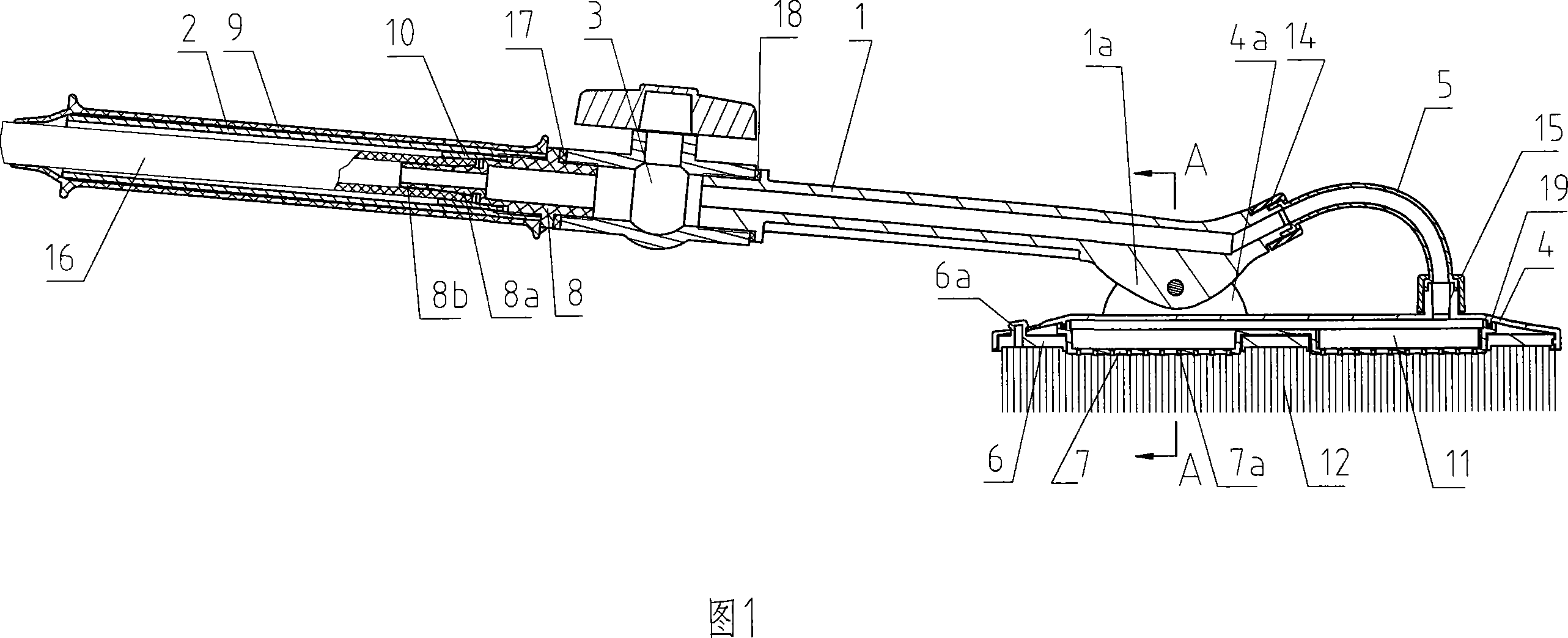 Automobile spraying and brushing washer