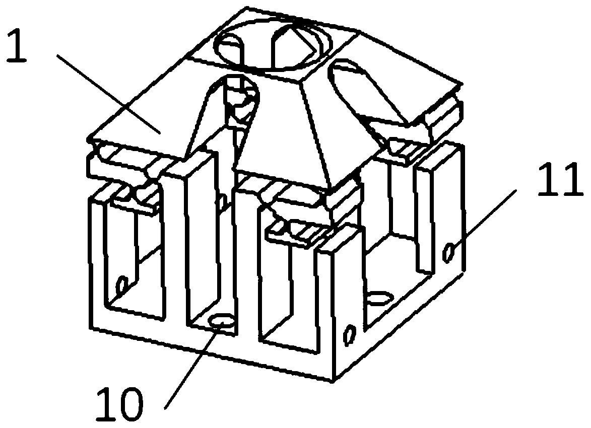 Multi-degree-of-freedom piezoelectric actuator based on piezoelectric stacks as well as working method