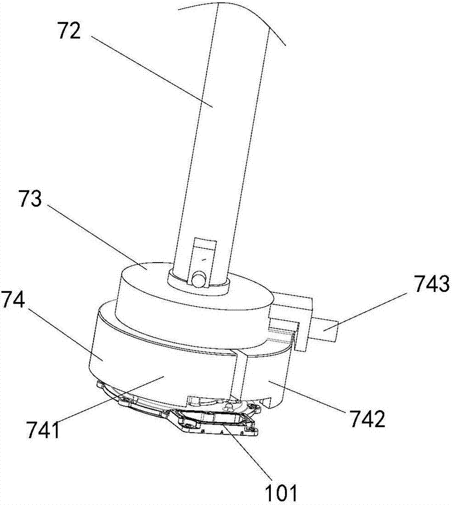 Automatic assembling device of rotor and end cover of permanent magnet synchronous motor