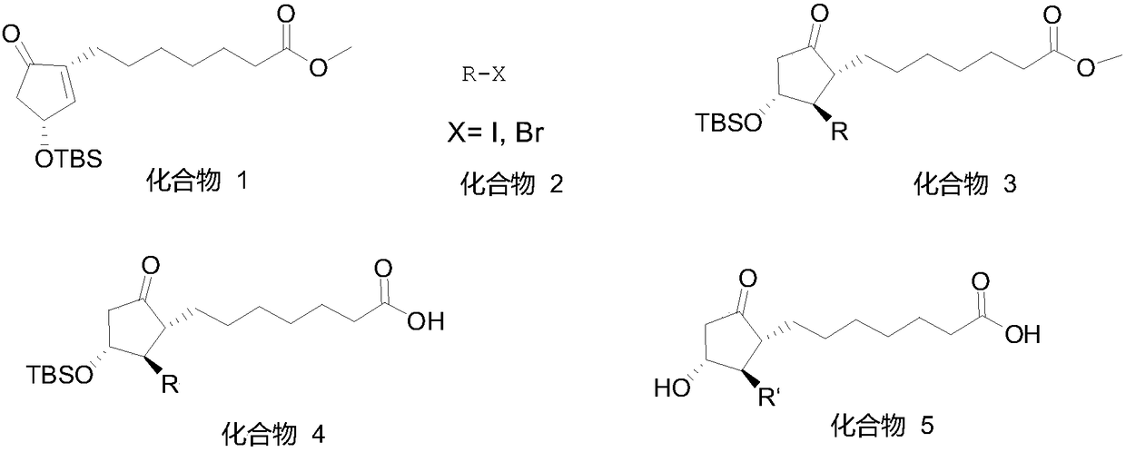 Method for synthesizing 1R,2R,3R-substituted cyclopentanone compound