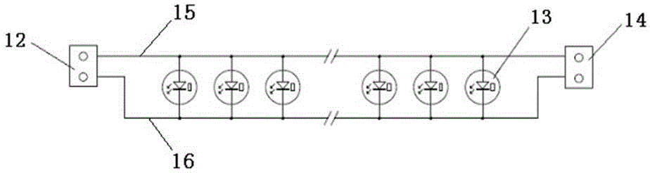 LED string light controller for carrying out control by utilizing DC carrier communication