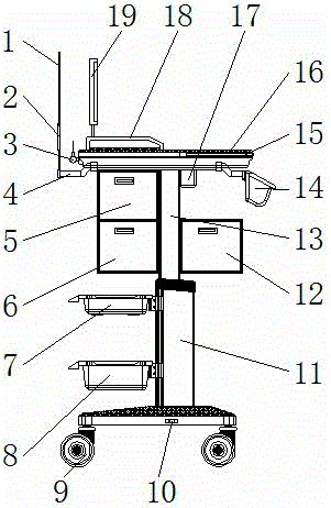 Treatment vehicle with computer