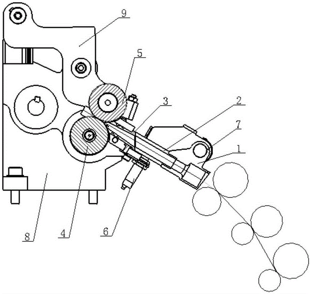 Cotton web bundling mechanism of intelligent comber