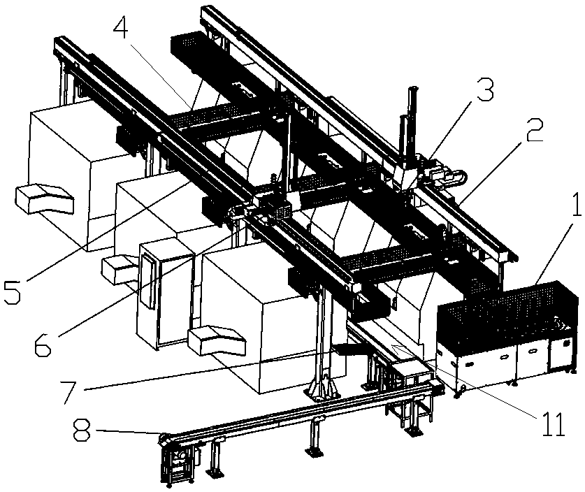 Full-automatic machining device for gasoline engine hub and process method