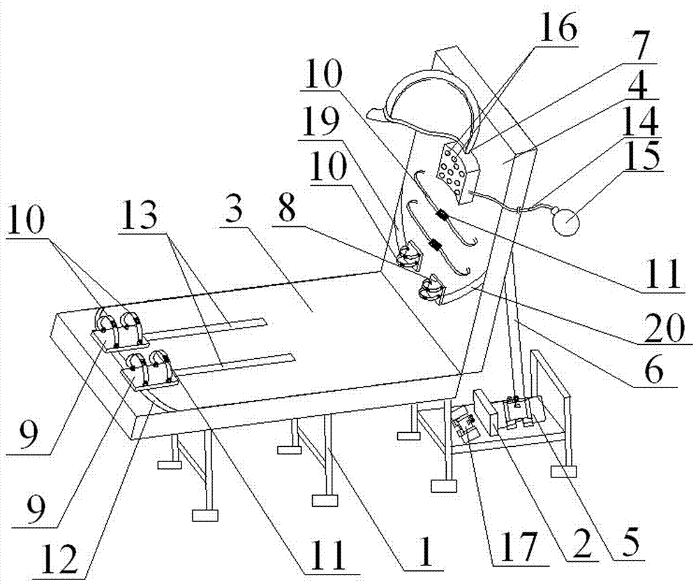 Rehabilitation training bed for stroke patient