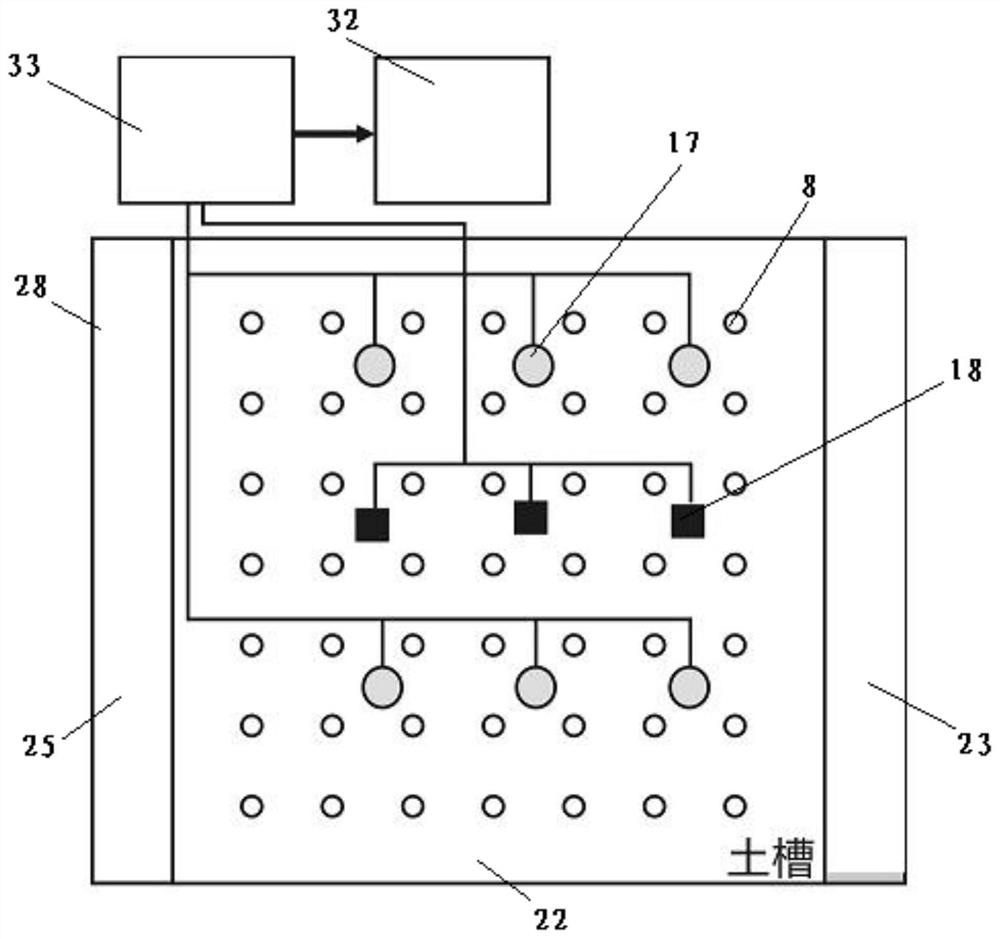 Rare earth slope preferential flow simulation test system