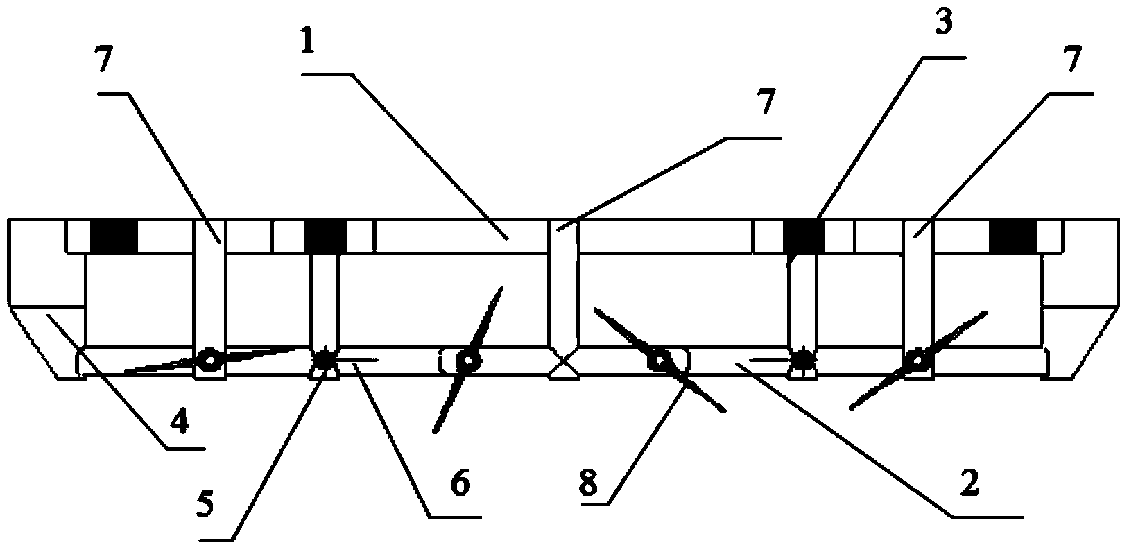 Hexagonal semi-submersible type tidal current energy and wind energy power generation platform