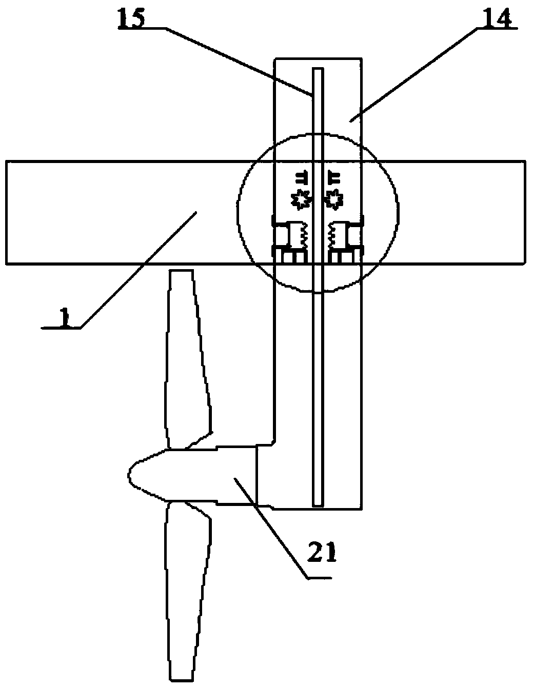 Hexagonal semi-submersible type tidal current energy and wind energy power generation platform